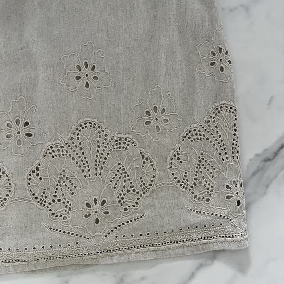 Tommy Bahama St. Lucia Split Neck Dress Cover Up - Tan Beige Size XS Boho Summer - Picture 8 of 9